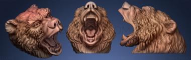 3D мадэль Голова Медведицы (STL)